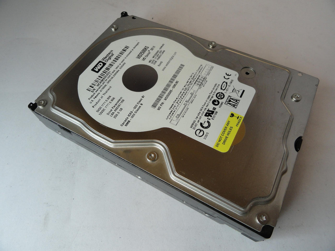 PR21676_WD2500KS-00MJB0_Western Digital 250Gb SATA 7200rpm 3.5in HDD - Image2