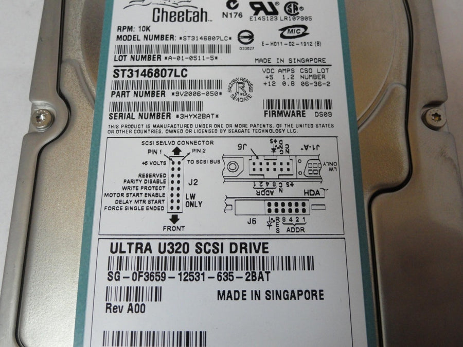 9V2006-050 - Seagate Dell 146Gb SCSI 80 Pin 10Krpm 3.5in Certified Refurbished HDD - Refurbished