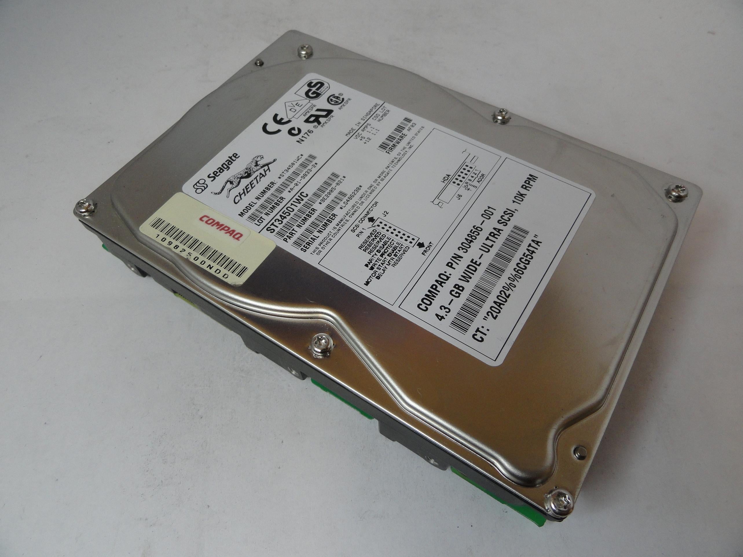 PR21797_9E2005-021_Seagate Compaq 4.5Gb SCSI 80 Pin 10Krpm 3.5in HDD - Image2