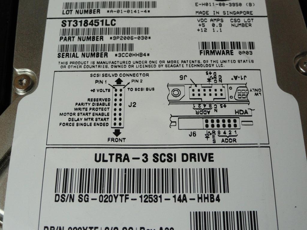 PR21810_9P2006-030_Seagate Dell 18GB SCSI 80 Pin 15Krpm 3.5in HDD - Image3