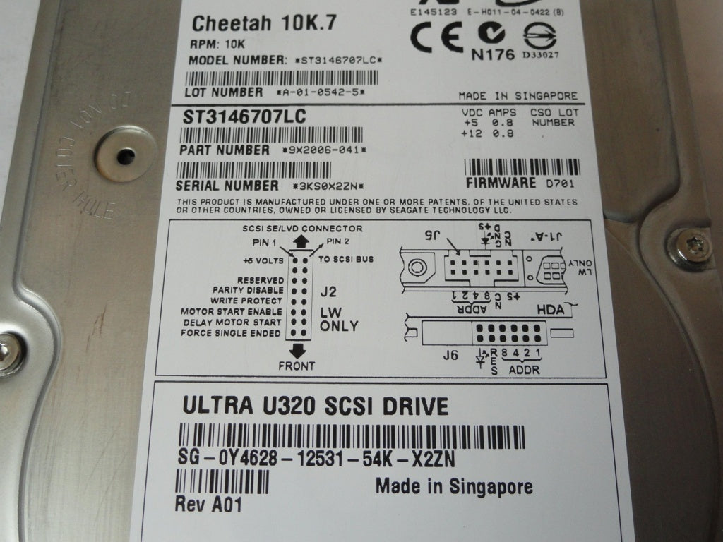PR21883_9X2006-041_Seagate Dell 146Gb SCSI 80 Pin 10Krpm 3.5in HDD - Image3