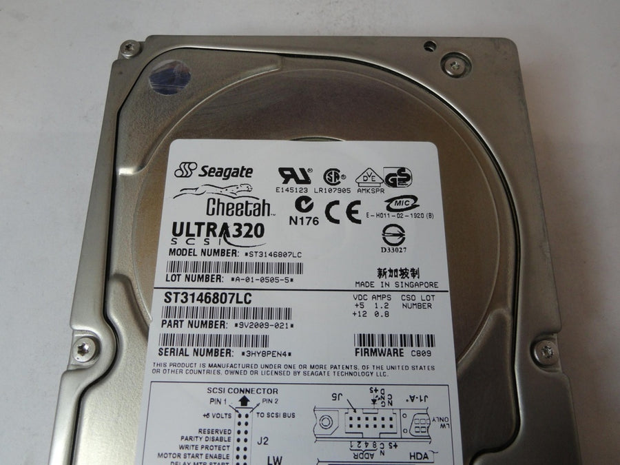 9V2009-021 - Seagate 146Gb SCSI 80 Pin 10Krpm 3.5in HDD - Refurbished