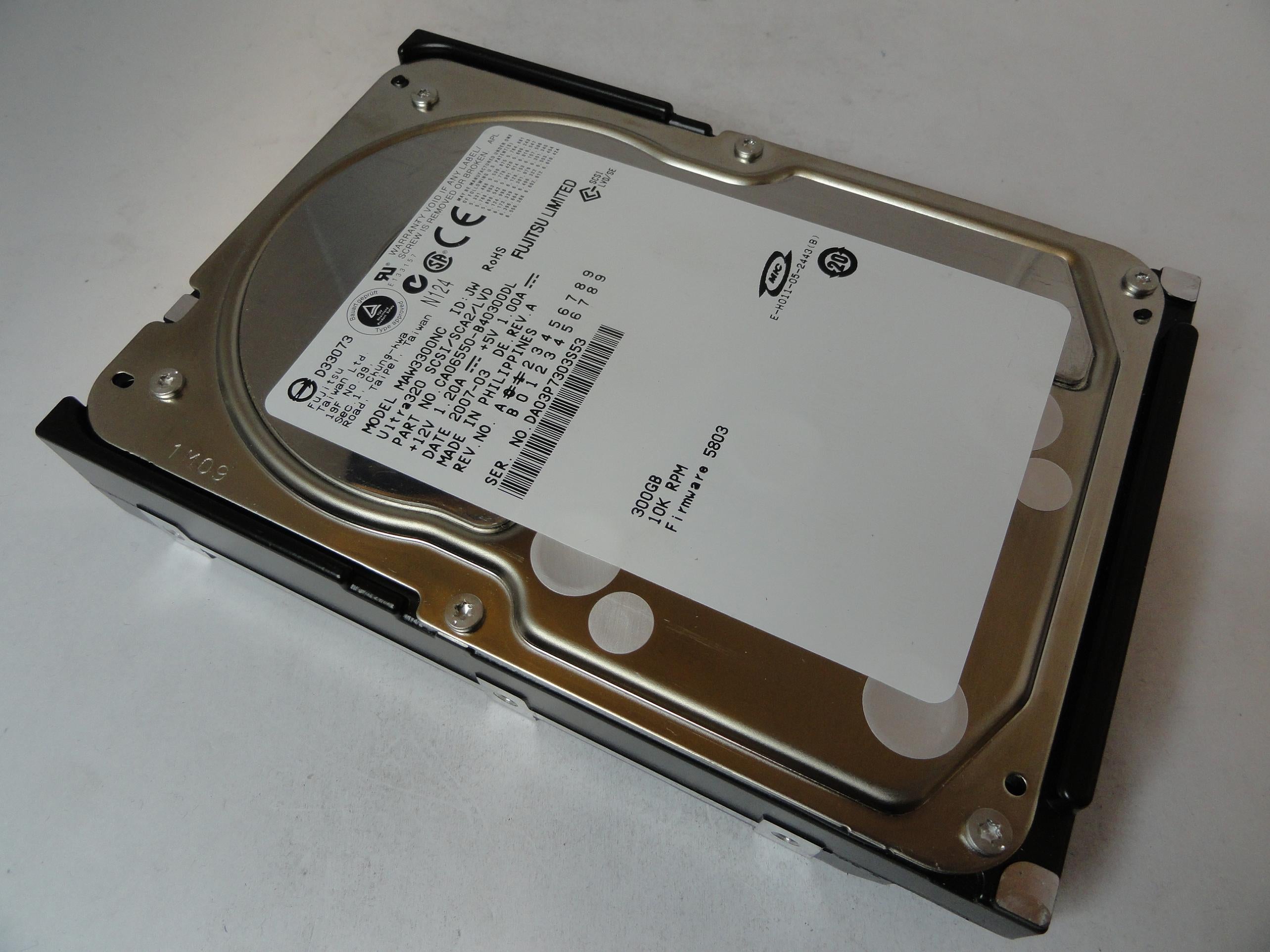 PR21939_CA06550-B40300DL_Fujitsu 300GB SCSI 80Pin 10Krpm 3.5in HDD - Image2