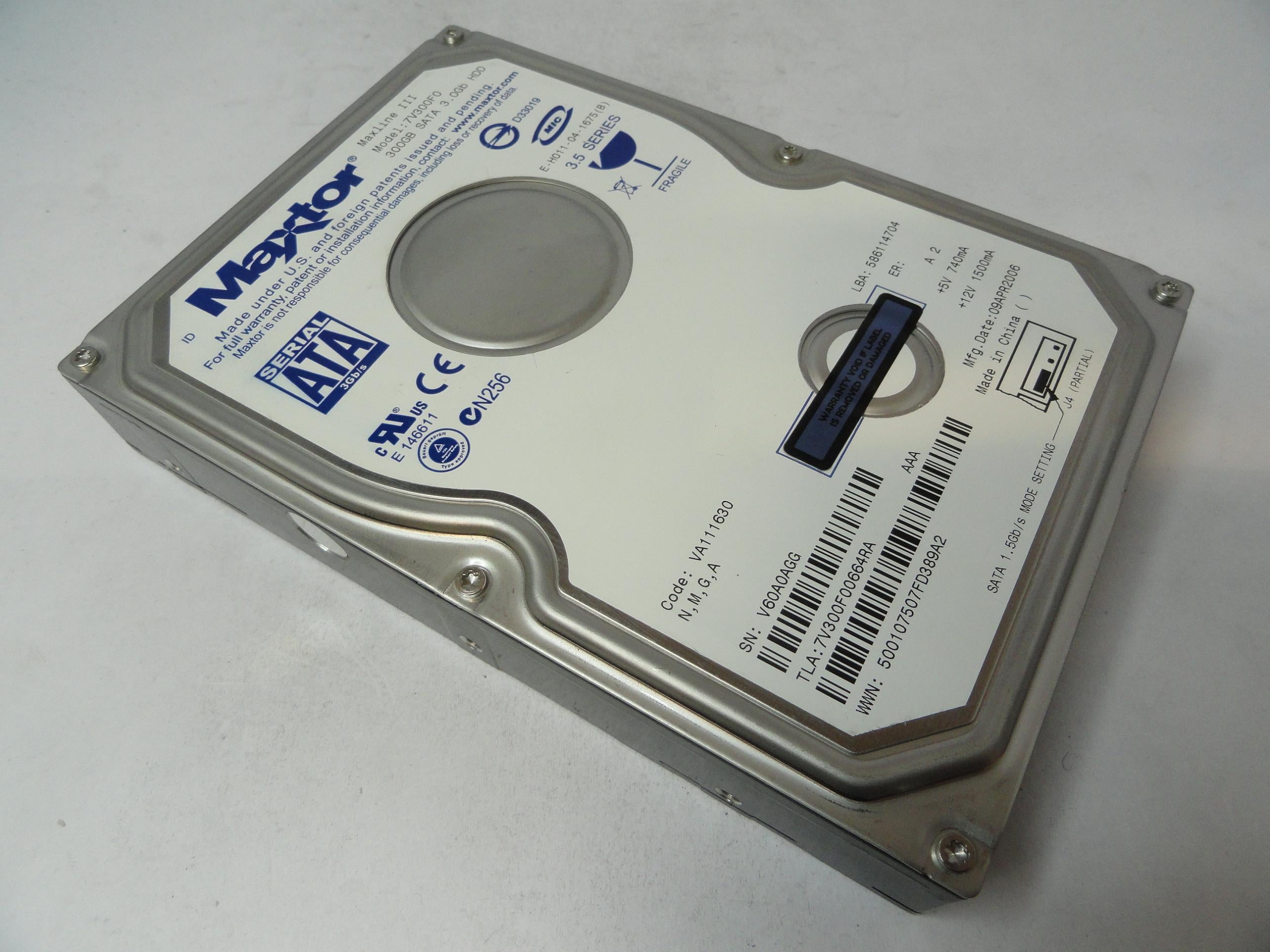 PR22063_7V300F0_Maxtor 300Gb SATA 7200rpm 3.5in HDD - Image2