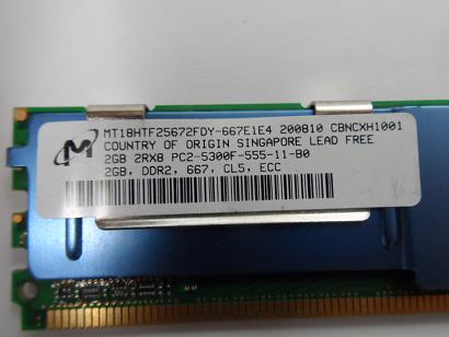 MT18HTF25672FDY-667E1E4 Micron/Crucial 2GB PC2-5300 DDR2 667MHz