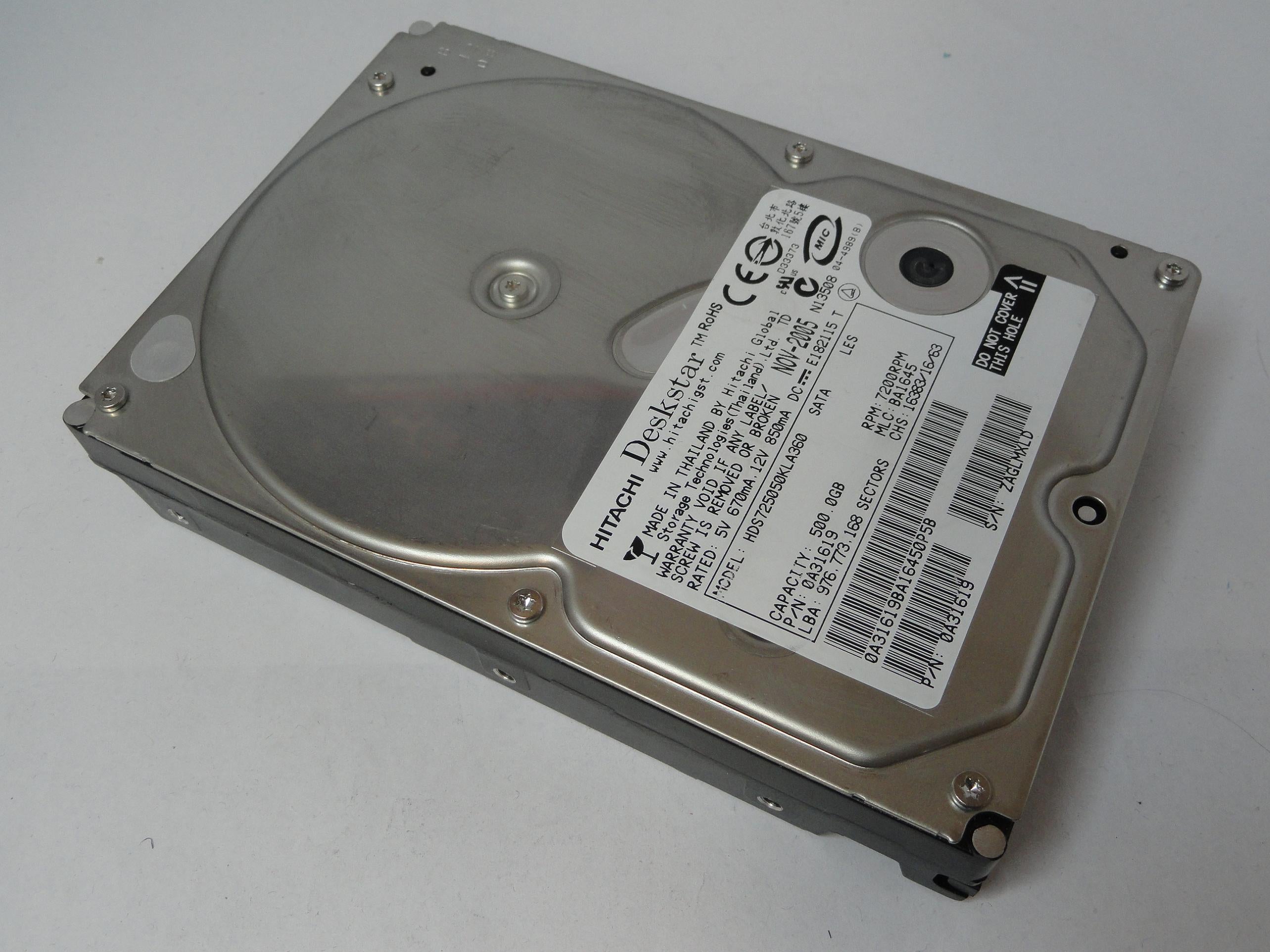 PR22352_0A31619_Hitachi 500GB SATA 7200rpm 3.5in HDD - Image2