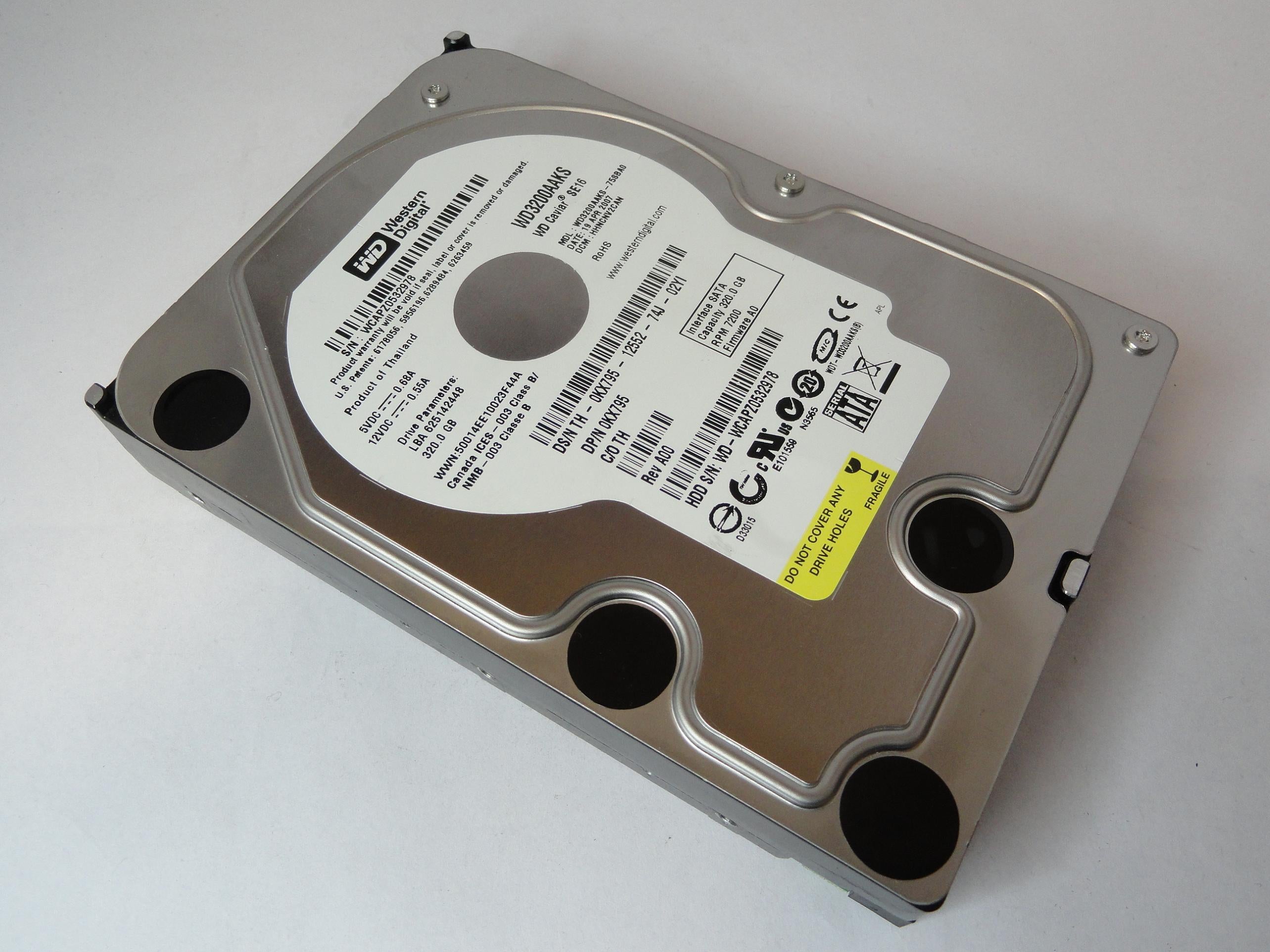 PR22414_WD3200AAKS-75SBA0_Western Digital Dell 320Gb SATA 7200rpm 3.5in HDD - Image3