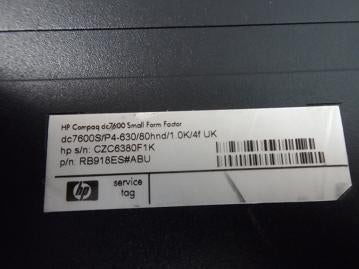 PR22460_RB918ES#ABU_HP Compaq dc7600 3Ghz 2Gb Ram No HDD SFF PC - Image3