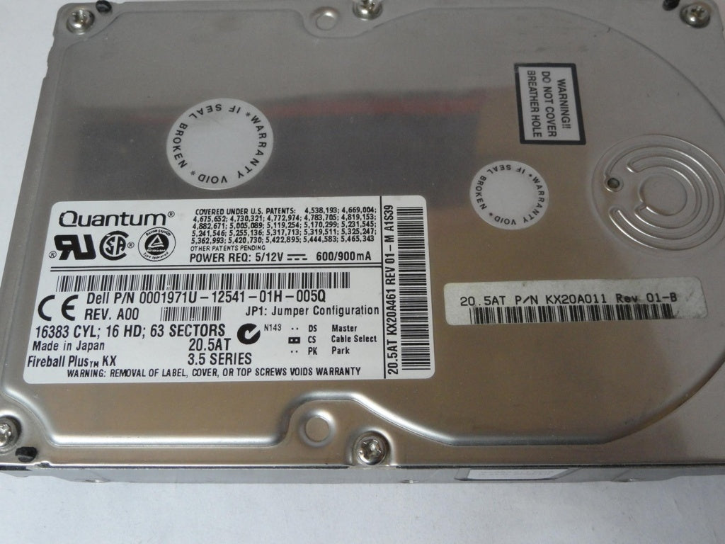 PR22490_KX20A011_Quantum Dell 20GB IDE 7200rpm 3.5in HDD - Image2