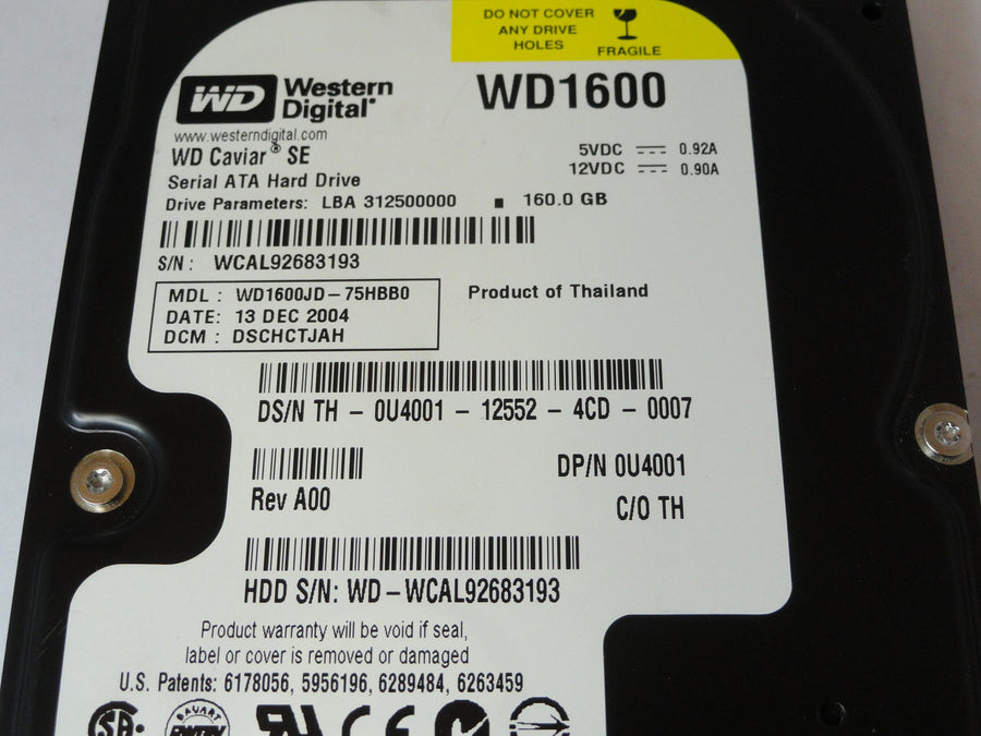 PR22615_WD1600JD-75HBB0_Western Digital Dell 160Gb SATA 7200rpm 3.5in HDD - Image2