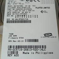 PR22706_CA06350-B10300DL_Fujitsu Dell 73GB SCSI 80 Pin 10Krpm 3.5in HDD - Image2