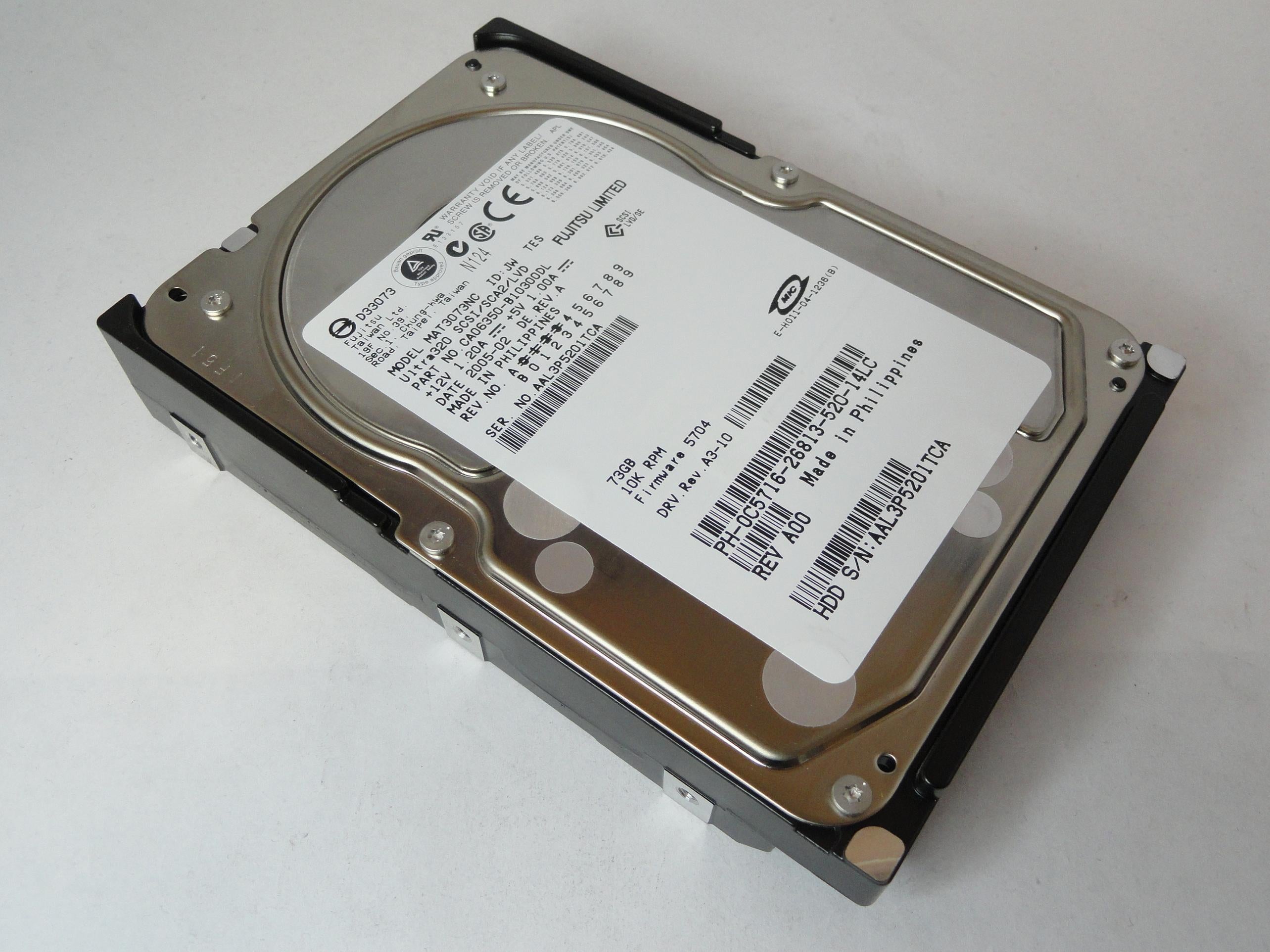 PR22706_CA06350-B10300DL_Fujitsu Dell 73GB SCSI 80 Pin 10Krpm 3.5in HDD - Image3
