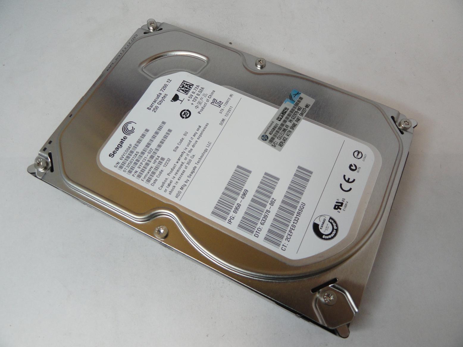 PR22896_9YP131-022_Seagate HP 250Gb SATA 7200rpm 3.5in HDD - Image3