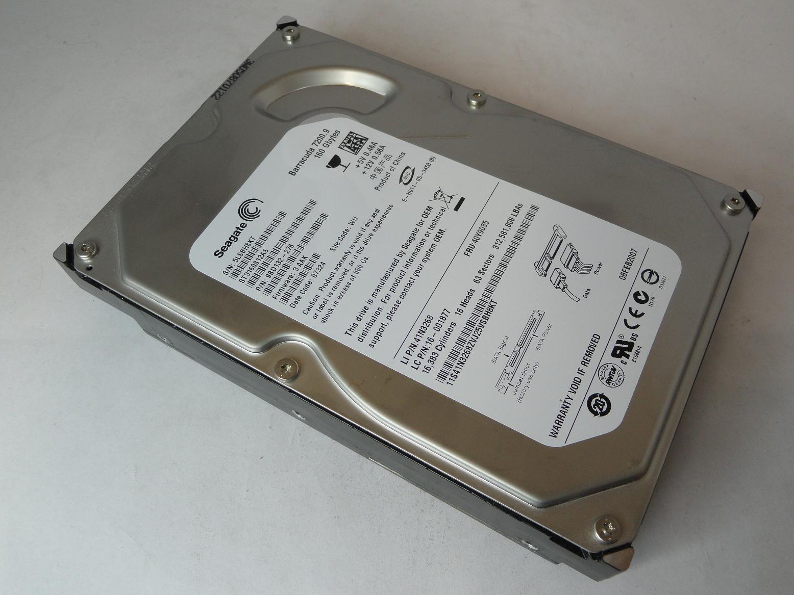 PR22988_9BD132-276_Seagate IBM 160Gb SATA 7200rpm 3.5in HDD - Image3