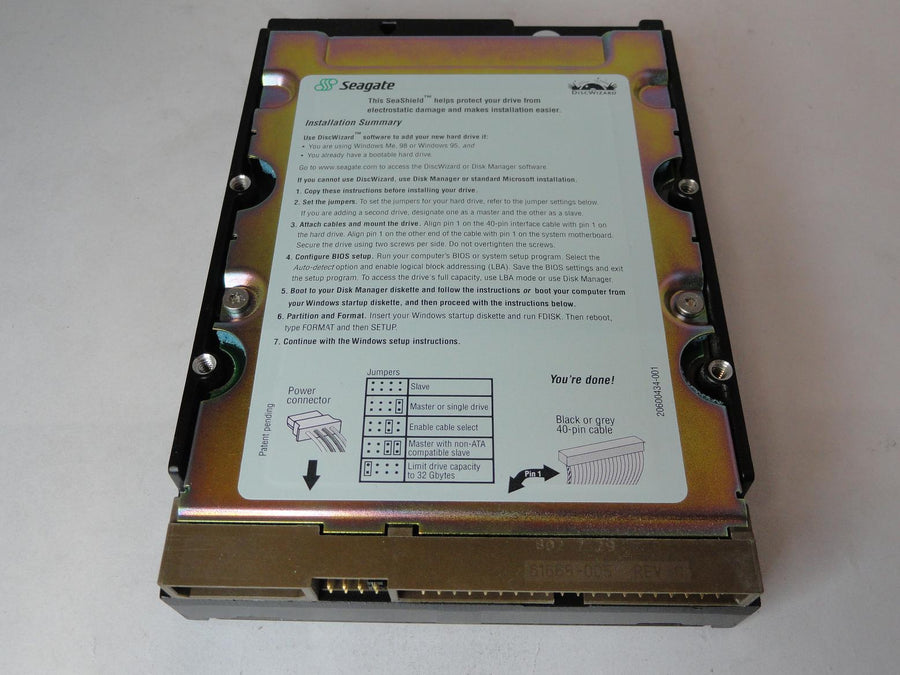 9T6002-030 - Seagate Compaq 40Gb IDE 7200rpm 3.5in HDD - Refurbished