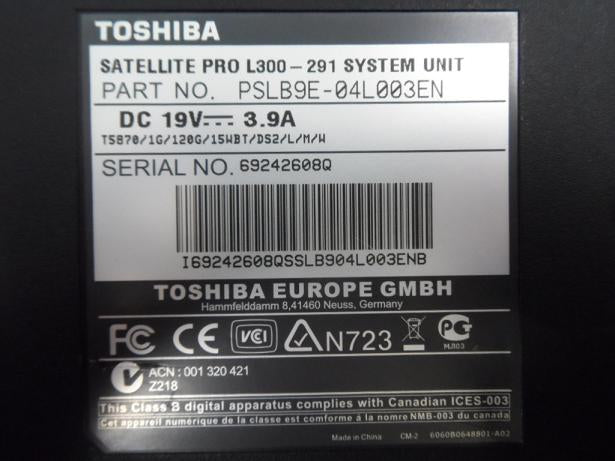 PR23028_PSLB9E-04L003EN_Toshiba Pro L300-291 Core 2 Duo 2.00GHz Laptop - Image8