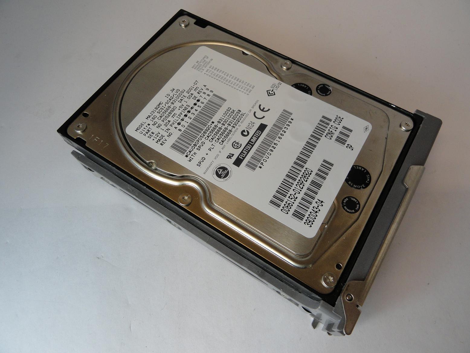 CA05668-B31000SU - Fujistu Sun 18.2GB SCSI 80 Pin 10Krpm 3.5in HDD in Caddy - Refurbished