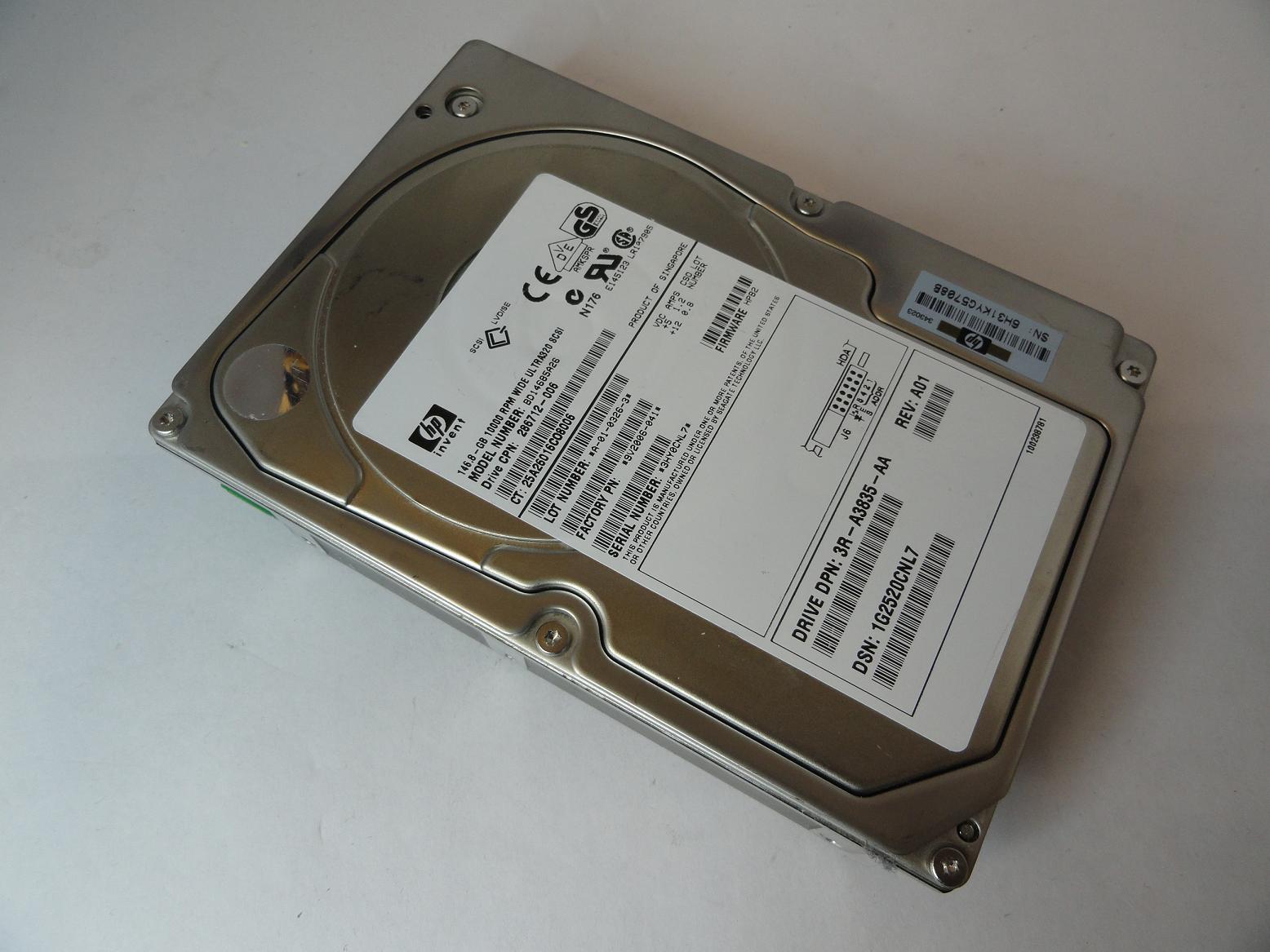 9V2006-041 - Seagate HP 146Gb SCSI 80 Pin 10Krpm 3.5in HDD - Refurbished