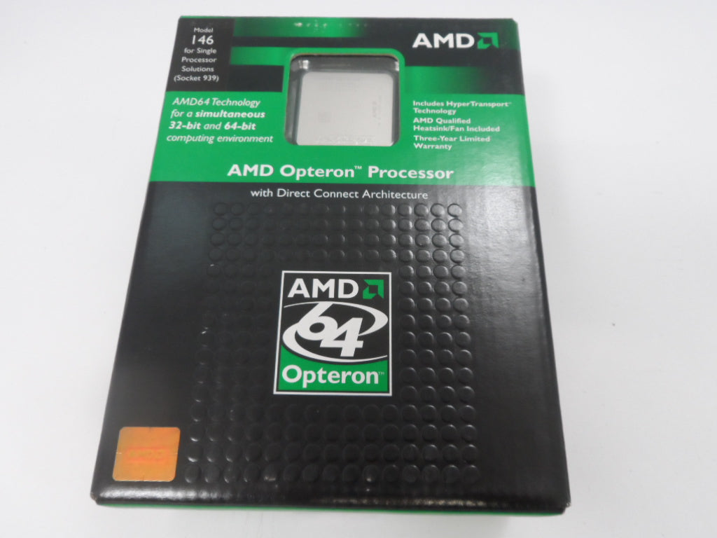 OSA146DAA5BN - AMD Opteron 146 2.0GHz Socket 939 CPU Kit (with Heatsink & Fan Unit) - NEW