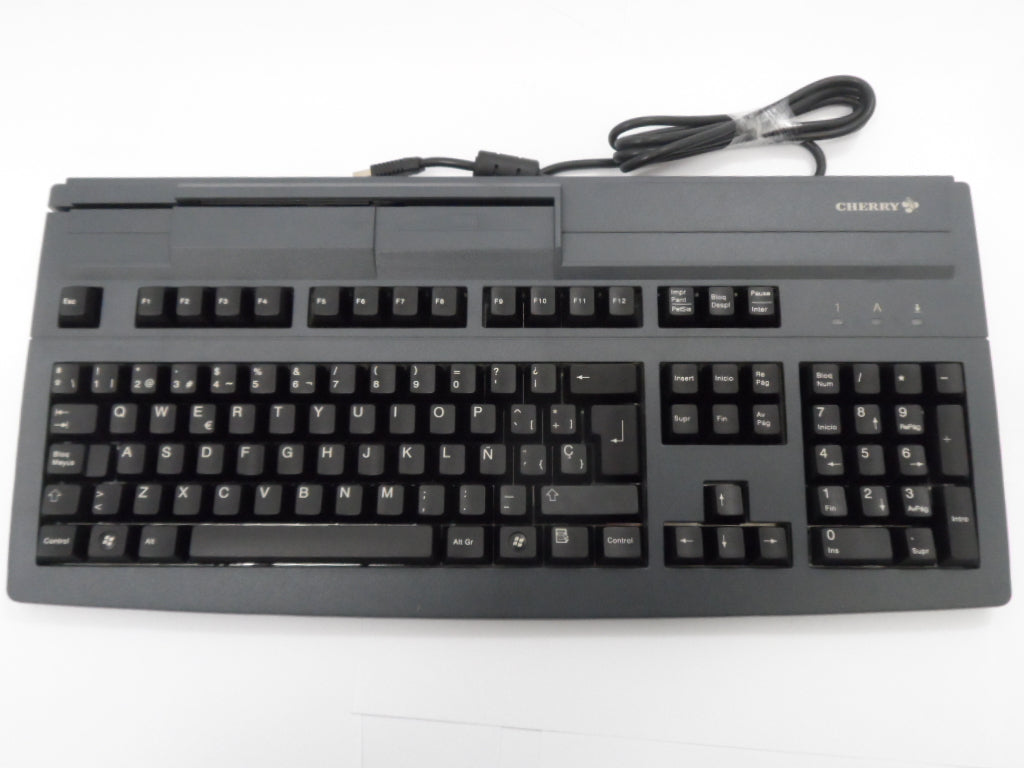 G81-8000LUBES-2 - Cherry Spanish Card Reader Keyboard - Black - NEW