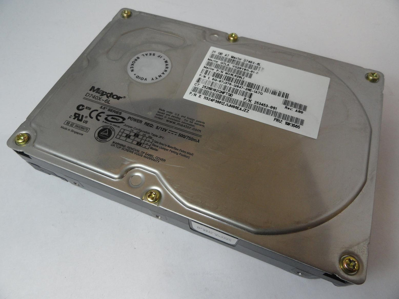 VQ20Y011 - Maxtor Dell Compaq IBM 20GB IDE 7200rpm 3.5in HDD - USED