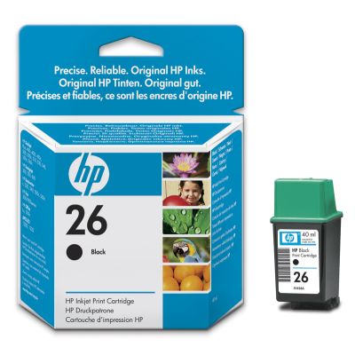 51626AE - HP 26 Black Inkjet Print Cartridge - 40ml - NEW