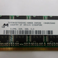PR23510_MT8VDDT6464AG-40BD1_Micron/Crucial 512MB PC3200 DDR-400MHz 184Pin DIMM - Image4