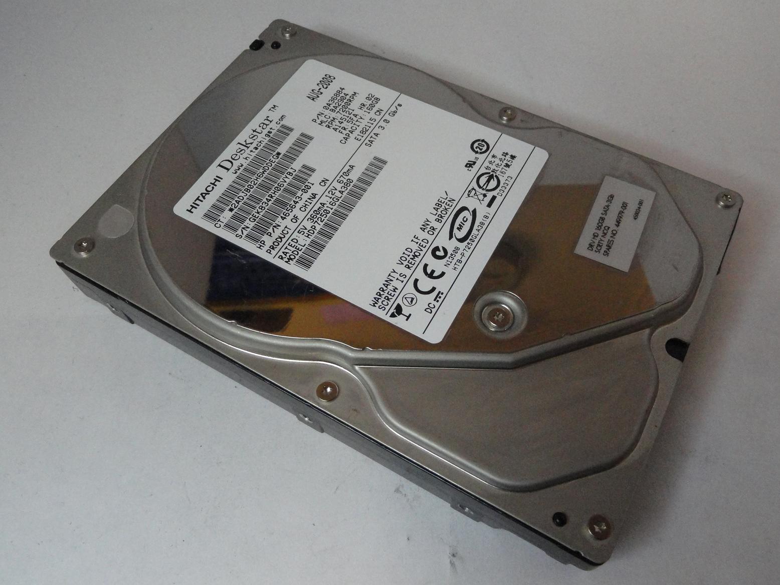 0A36884 - Hitachi HP 160GB SATA 7200rpm 3.5in HDD - USED