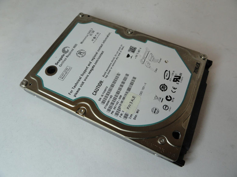 9S1132-308 - Seagate 80GB SATA 5400rpm 2.5in Certified Refurbished HDD - USED