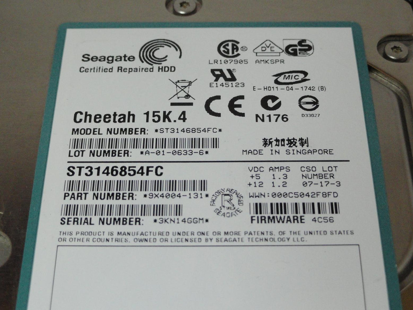 PR23616_9X4004-131_Seagate Hitachi 146GB FC 15Krpm Recertified HDD - Image4
