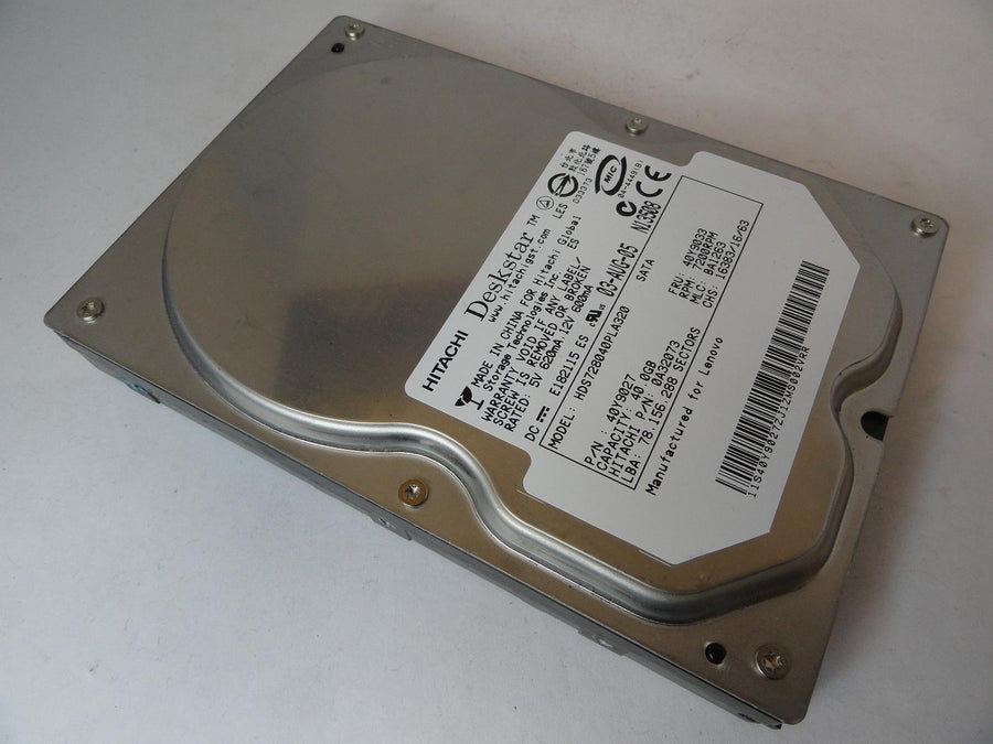 0A32073 - Hitachi Lenovo 40GB SATA 7200rpm 3.5in HDD - USED