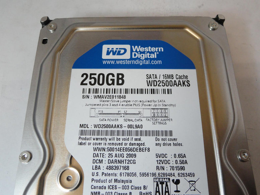 PR24093_WD2500AAKS_Western Digital 250GB SATA 7200rpm 3.5in HDD - Image2