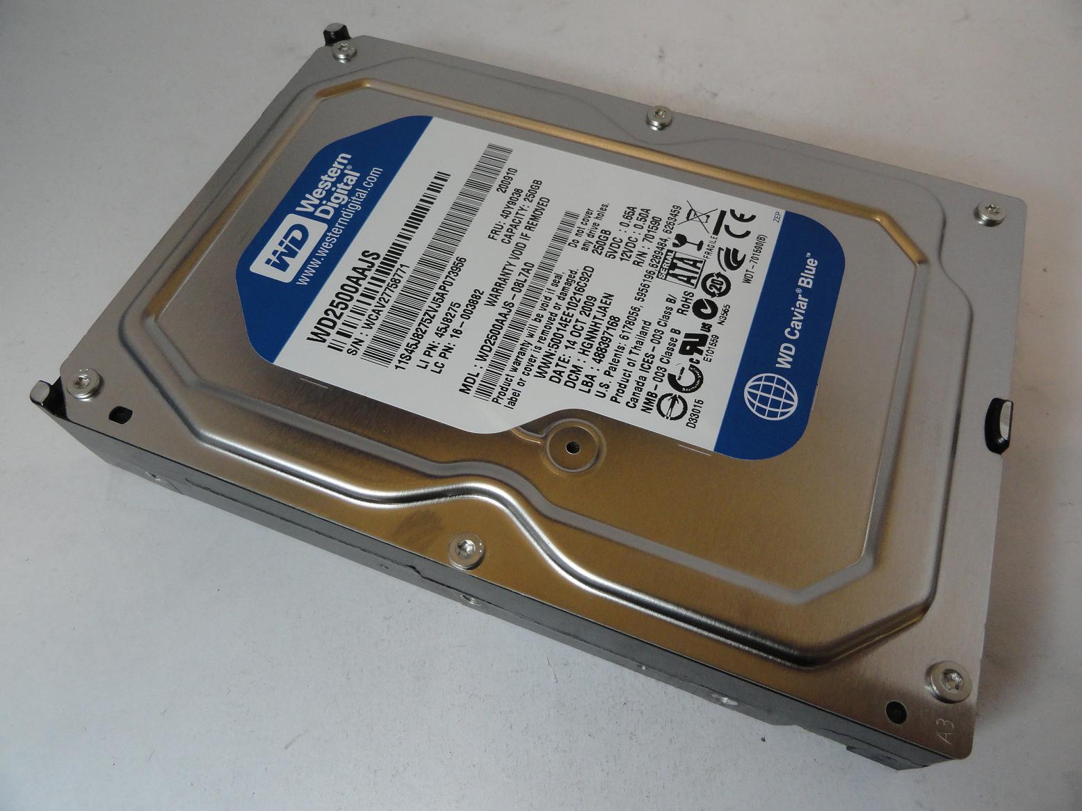 WD2500AAJS - Western Digital Lenovo 250GB SATA 7200rpm 3.5in Caviar Blue HDD - Refurbished
