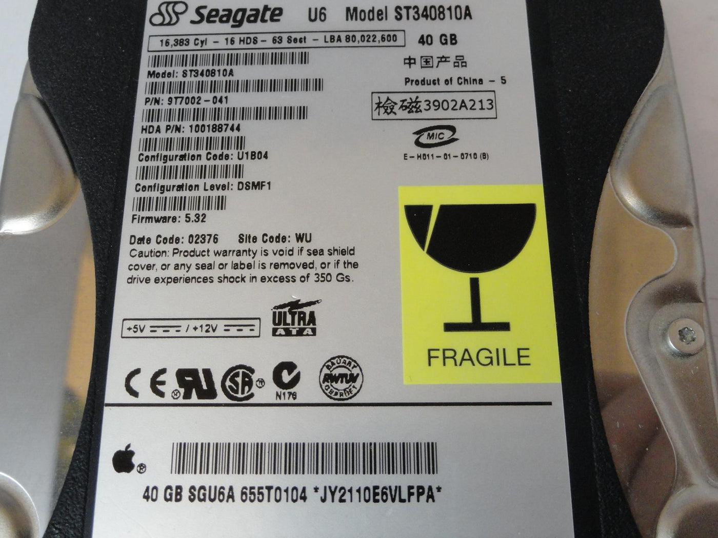 PR23822_9T7002-041_Seagate Apple 40GB IDE 5400rpm 3.5in HDD - Image4