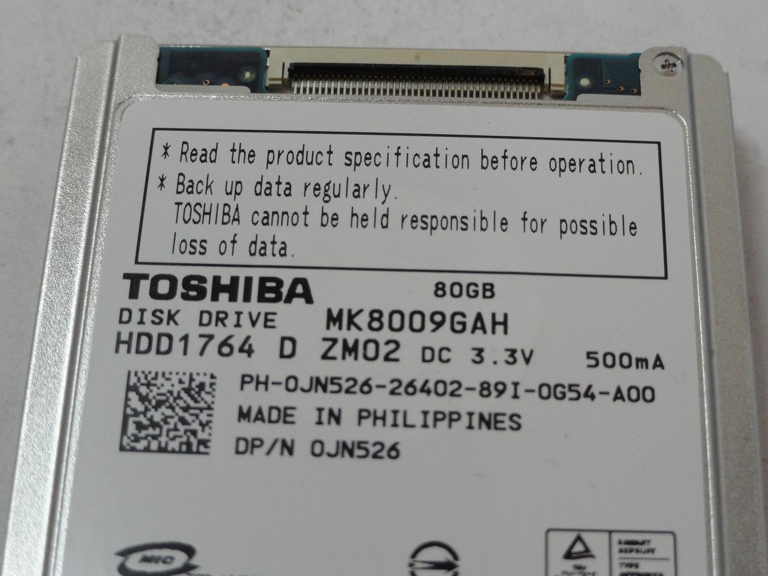 PR23922_HDD1764_Toshiba Dell 80GB ZIF 4200rpm 1.8in HDD - Image3