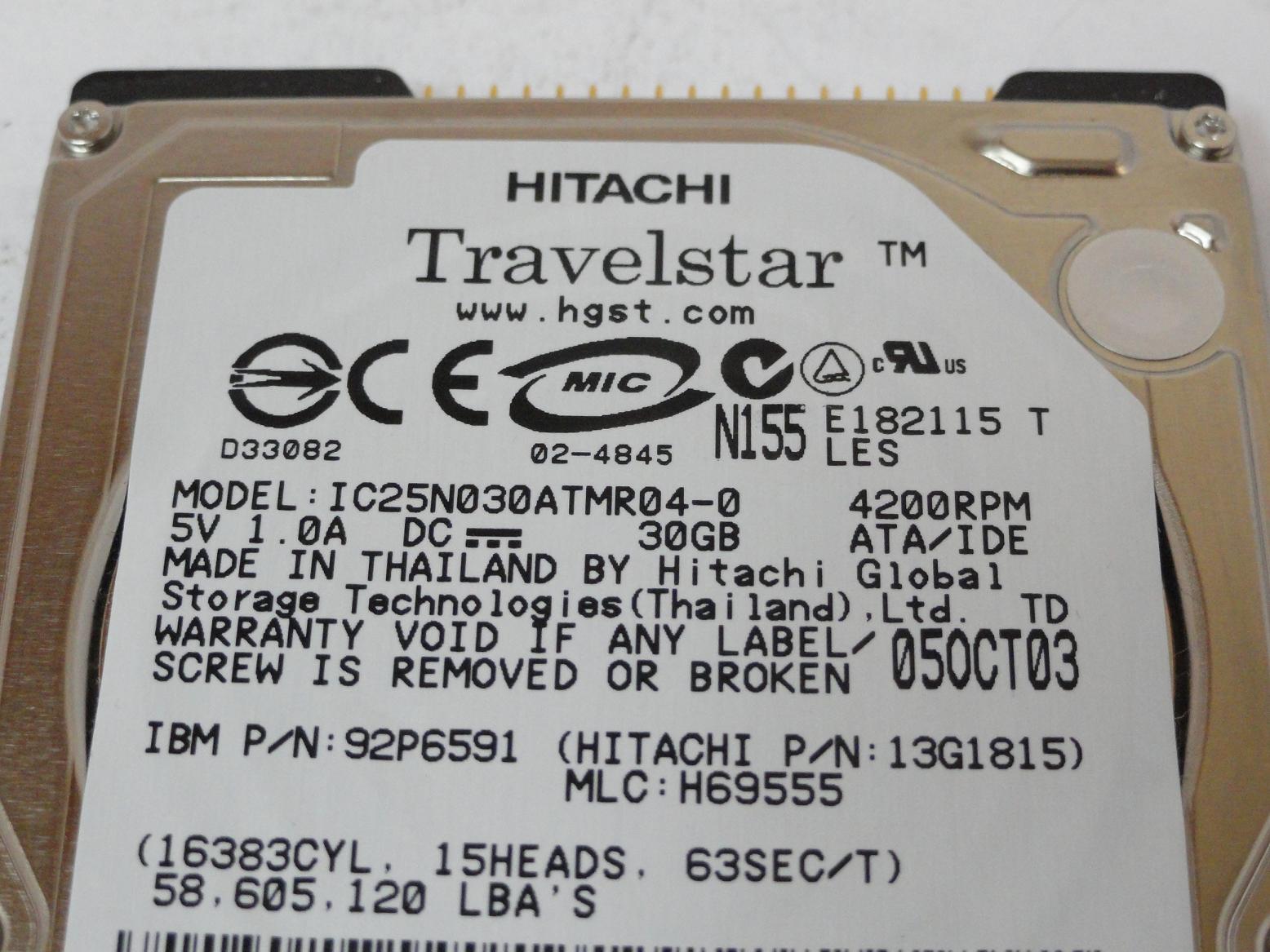 PR23952_13G1815_Hitachi IBM 30GB IDE 4200rpm 2.5in HDD - Image3
