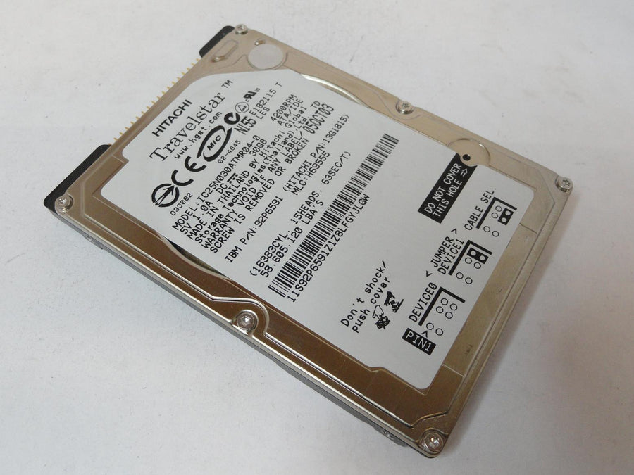 13G1815 - Hitachi IBM 30GB IDE 4200rpm 2.5in HDD - Refurbished