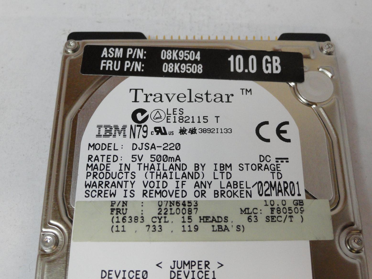 PR23953_07N6453_Hitachi IBM 10GB 4200rpm 2.5in HDD - Image3