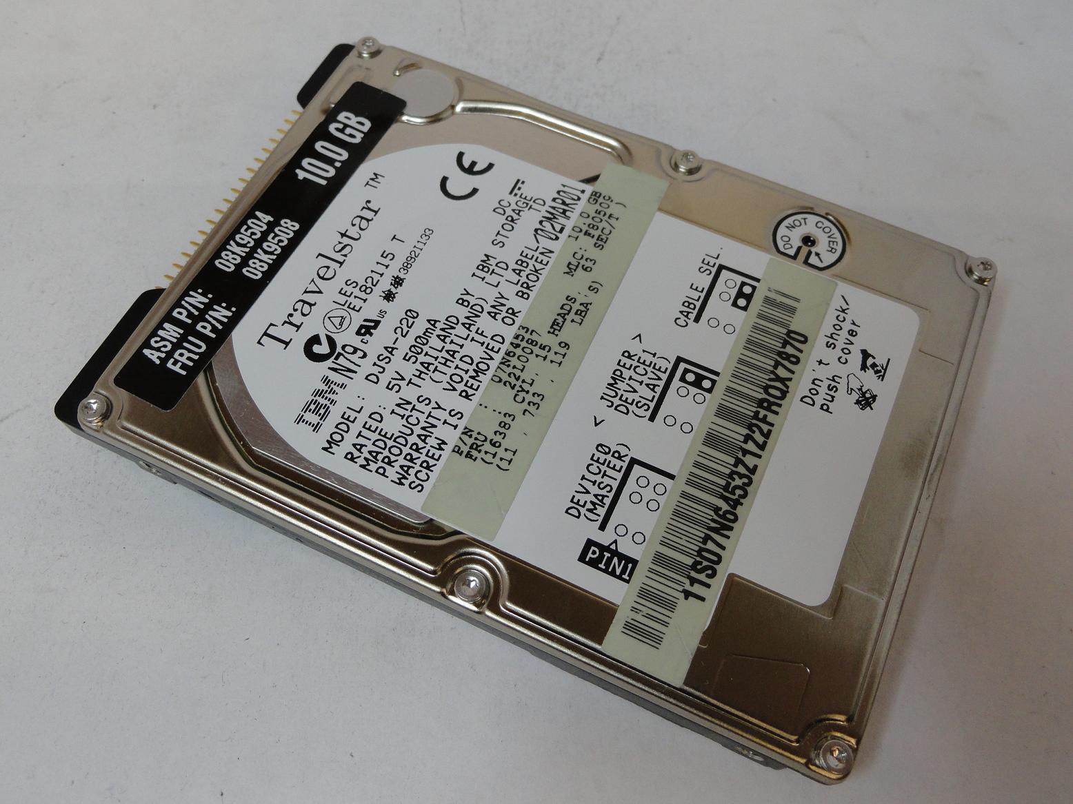 07N6453 - Hitachi IBM 10GB IDE 4200rpm 2.5in HDD - Refurbished