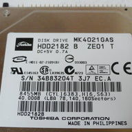 PR24001_HDD2182_Toshiba 40GB IDE 4200rpm 2.5in HDD - Image3