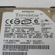 PR24012_0A27402_Hitachi 40GB SATA 5400rpm 2.5in HDD - Image3