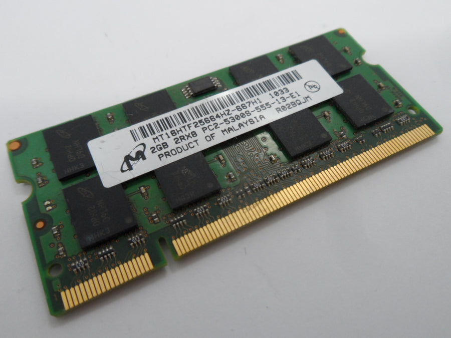 MT16HTF25664HZ-667H1 - Micron 2GB 200p PC2-5300 CL5 16c 128x8 DDR2-667 SODIMM - Refurbished