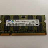 M470T5663EH3-CF7 - Samsung 2GB PC2-6400 DDR2-800MHz non-ECC Unbuffered CL6 200-Pin SoDimm Memory Module - Refurbished