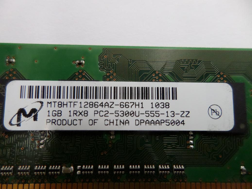 PR25339_MT8HTF12864AZ-667H1_Micron 1GB PC2 5300 DDR2 667MHz 240 Pin DIMM - Image2