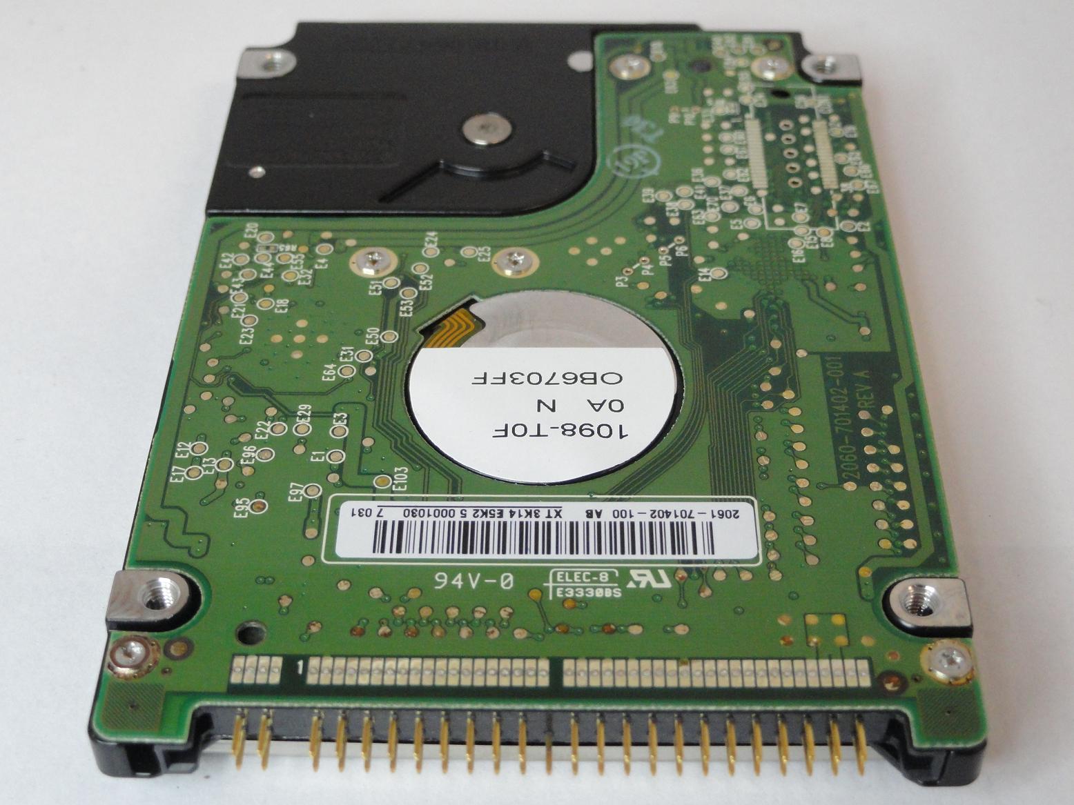 PR24088_WD400VE_Western Digital 40GB IDE 5400rpm 2.5in HDD - Image2