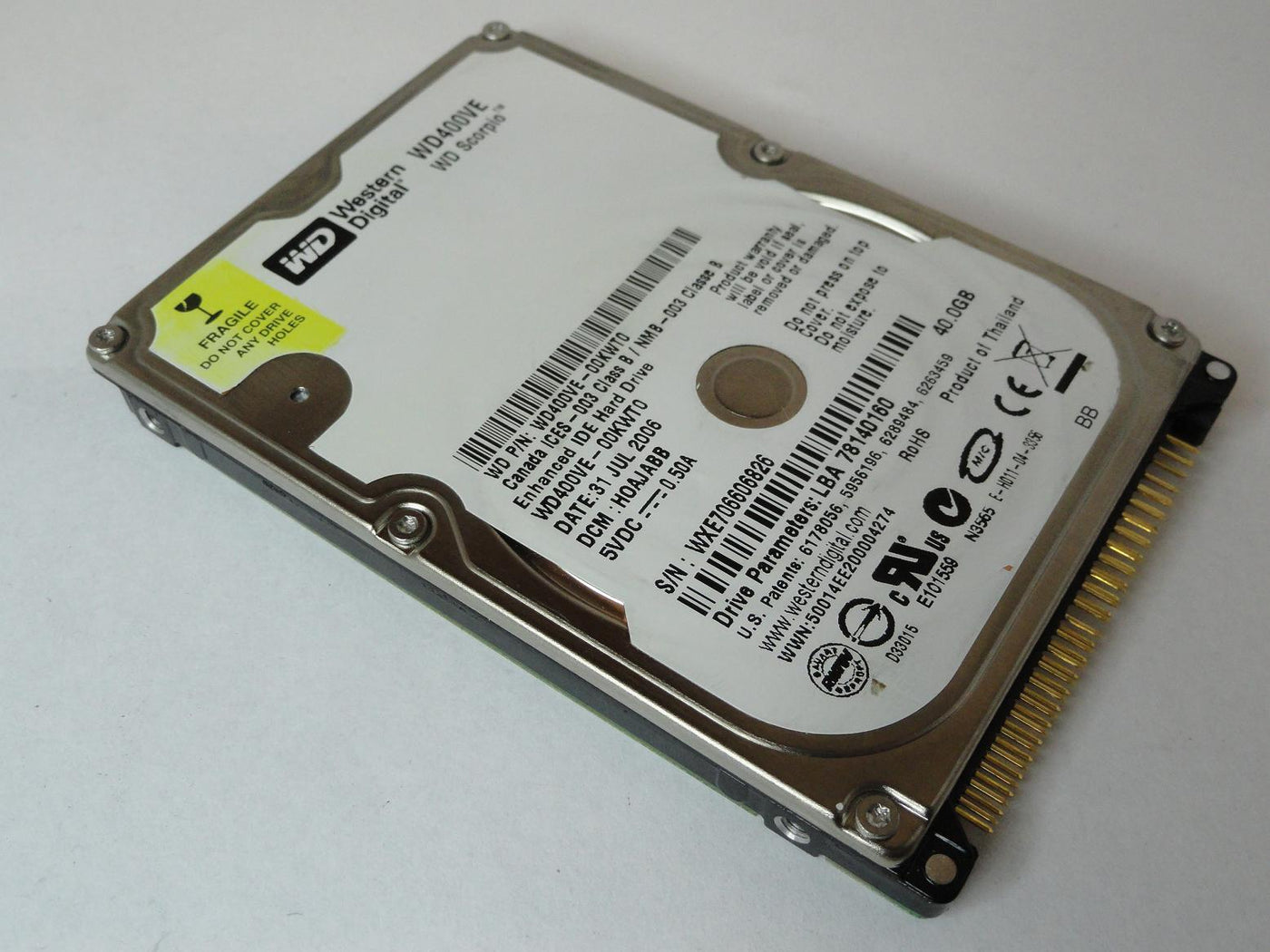 WD400VE - Western Digital 40GB IDE 5400rpm 2.5in HDD - Refurbished