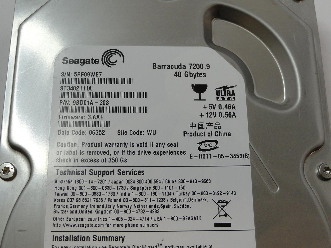 PR24130_9BD01A-303_Seagate 40GB IDE 7200rpm 3.5in HDD - Image3
