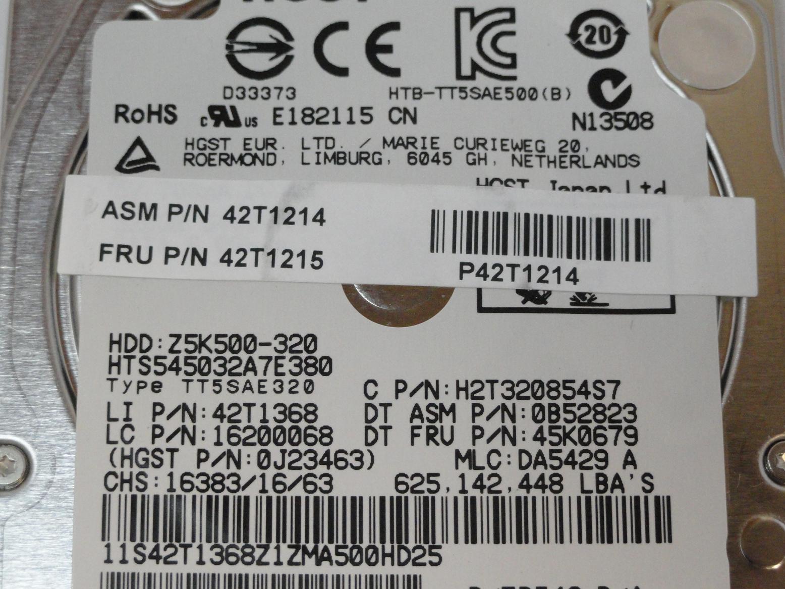 PR24403_0J23463_Hitachi Lenovo 320GB SATA 5400rpm 2.5in HDD - Image3