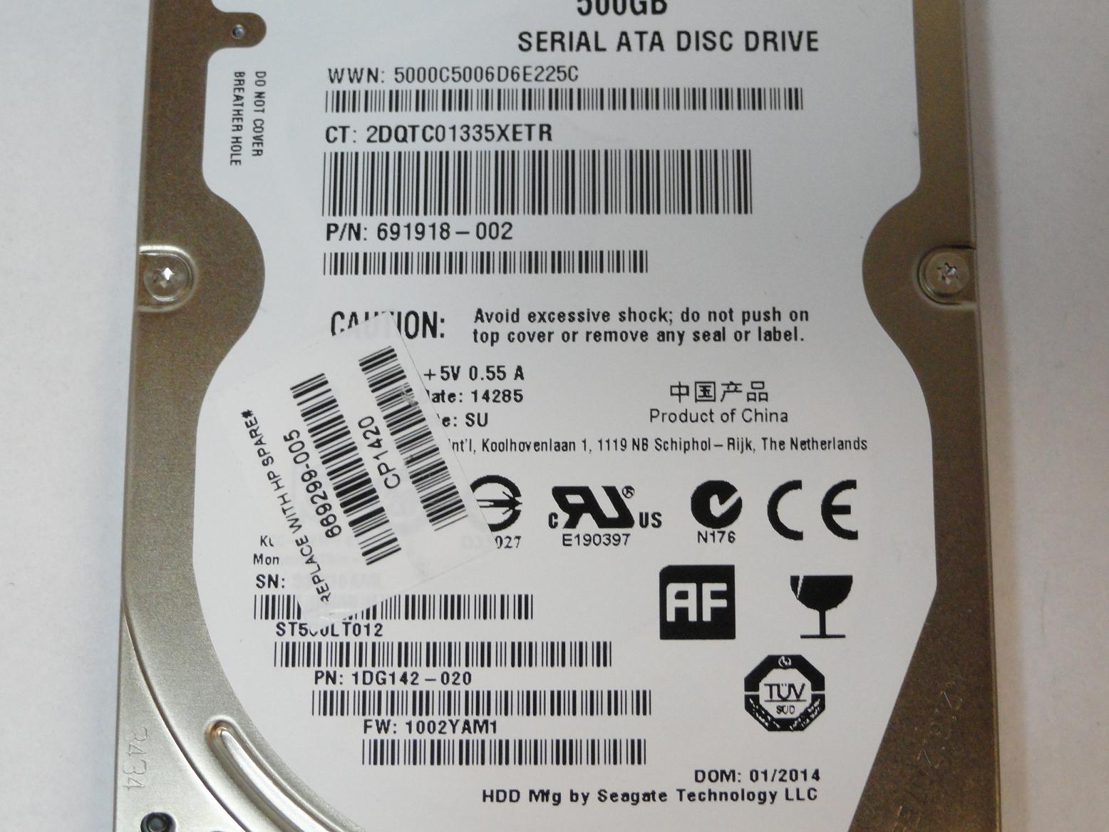 PR24296_1DG142-020_Seagate HP 500GB SATA 5400rpm 2.5in HDD - Image3