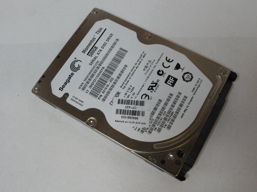 1DG142-020 - Seagate HP 500GB SATA 5400rpm 2.5in HDD - Refurbished